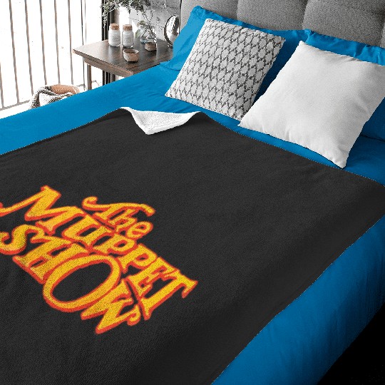Disney The Muppets  The Muppet Show Logo Orange Baby Blankets