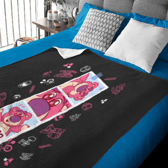 Disney and Pixars Toy Story Lotso Fluffy Cute Photo Strip Baby Blankets