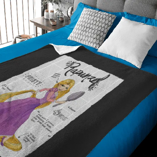 Disney Tangled Rapunzel Fashion Callouts Baby Blankets