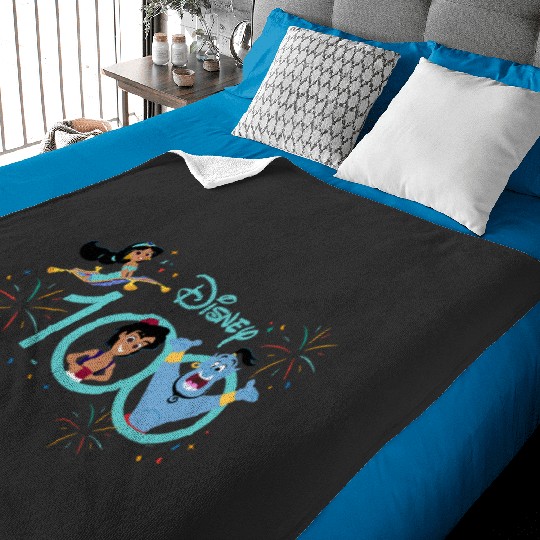 Disney 100 Anniversary Aladdin Jasmine Genie D100 Baby Blankets