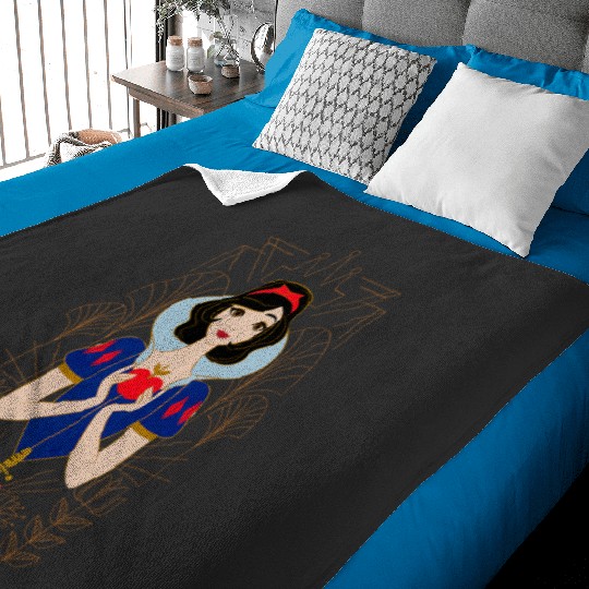 Disney Princess Snow White Modern Art Deco Style Baby Blankets