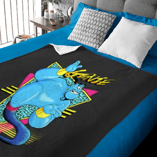 Disney Aladdin Genie Retro Abstract Portrait Logo Baby Blankets