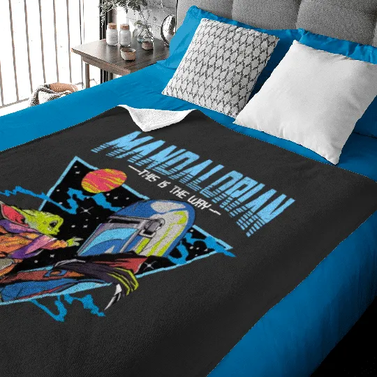 New Collection Star Wars Mandalorian Baby Blankets, Disneyland, Disney Trip Baby Blankets, Star Wars Baby Blankets
