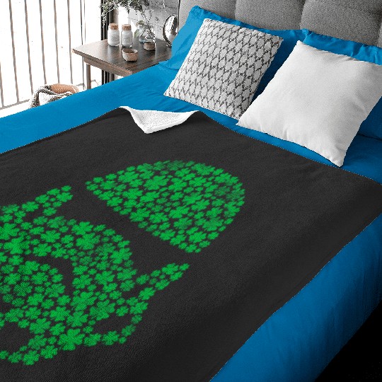 Star Warss Stormtrooper Clovers St. Patricks Day Disney Baby Blankets