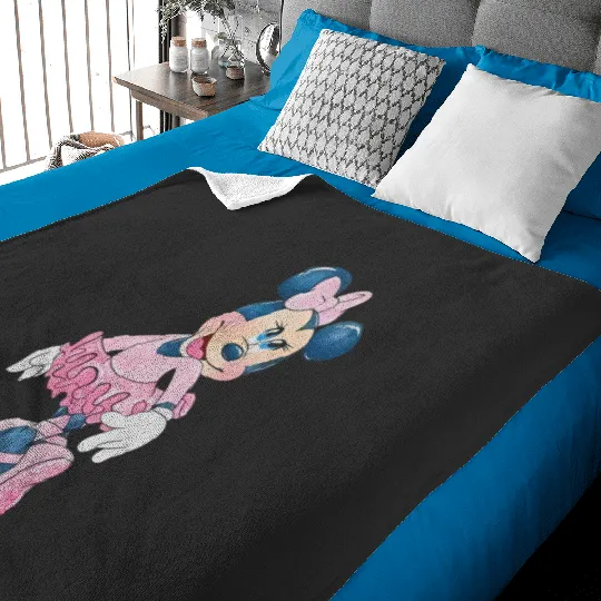 Minnie Mouse Ballerina Baby Blankets, Family Disney Baby Blankets, Matching Minnie Baby Blankets