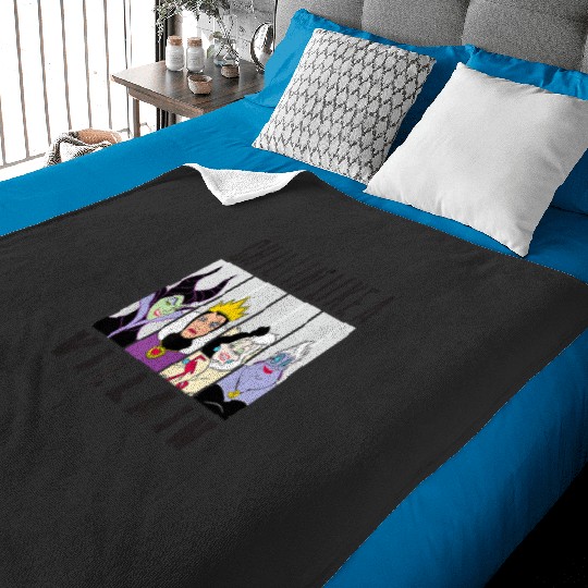 Disney_ Villain Gang_ Ursula,Evil Queen,Cruella,Maleficent T-Shirt Baby Blankets