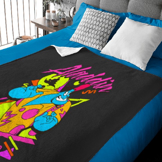 Disney Aladdin Genie Retro Abstract 90s Print Graphic Baby Blankets