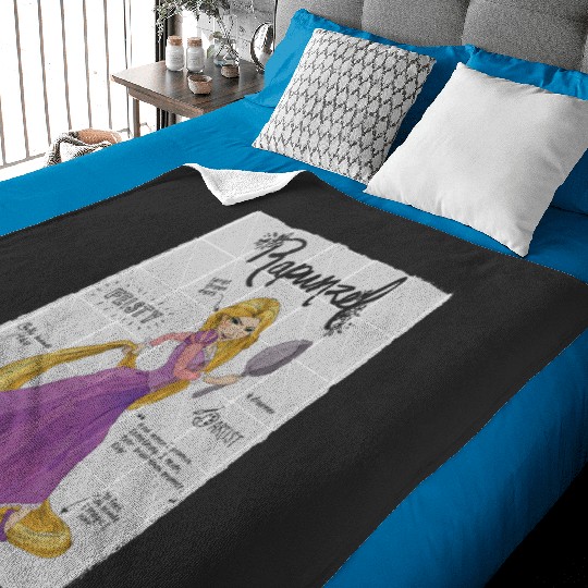 Disney Tangled Rapunzel Fashion Callouts Baby Blankets
