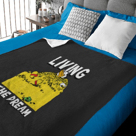 Disney Ducktales Scrooge McDuck Living the Dream T-Shirt Baby Blankets