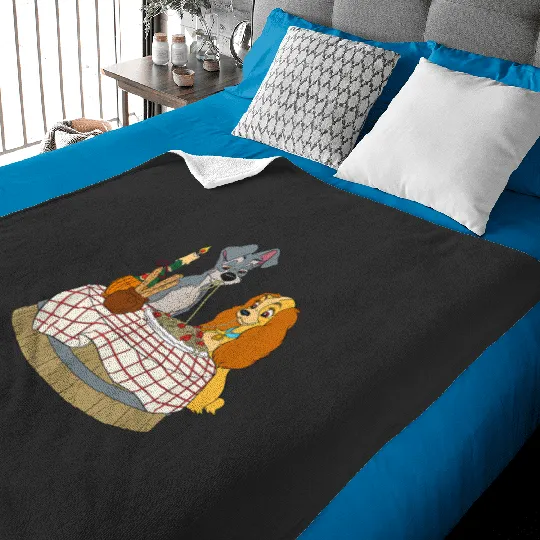 Disney Lady and Tramp Bella Notte Spaghetti T-Shirt T-Shirt Baby Blankets