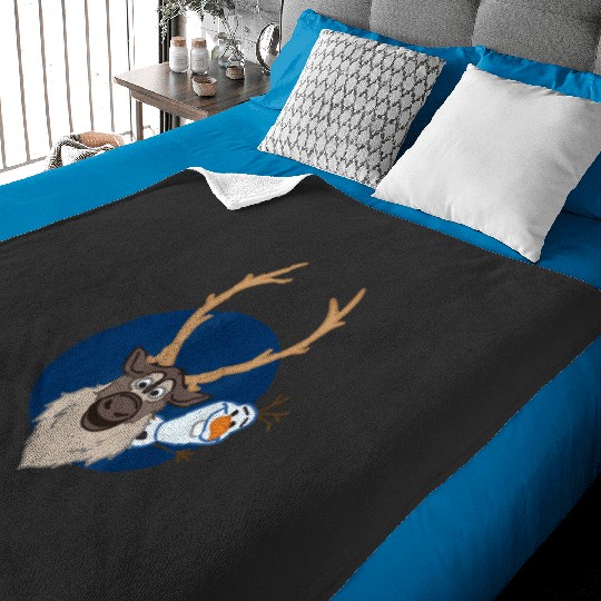 Disney Frozens 2 Olaf and Sven T-Shirt Baby Blankets