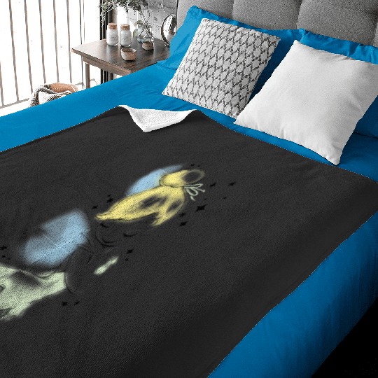 Disney Peter Pan Tinkerbell Airbrush Style Sketch T-Shirt T-Shirt Baby Blankets