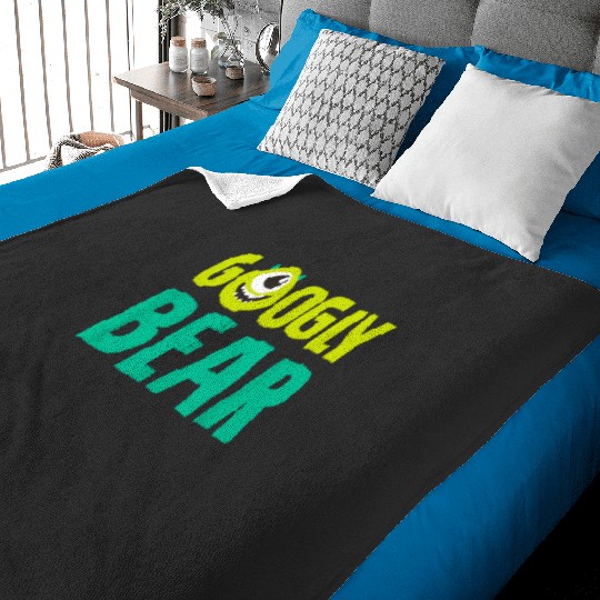 Disney and Monsters, Inc. Mike Wazowski Googly Bear T-Shirt Baby Blankets