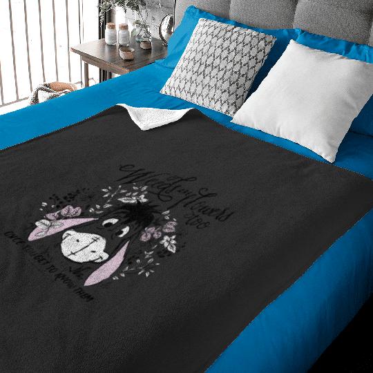 Disney Winnie The Pooh Eeyore Weeds Are Flowers Too,Short Sleeve T-Shirt Baby Blankets