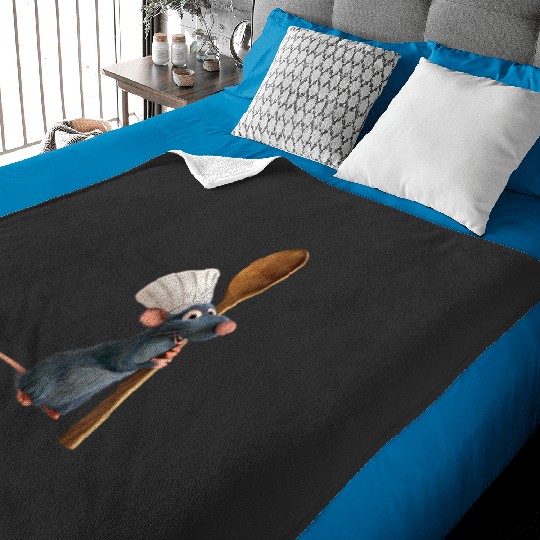 Disney Pixars Ratatouille Chef Remy with Spoon T-Shirt Baby Blankets