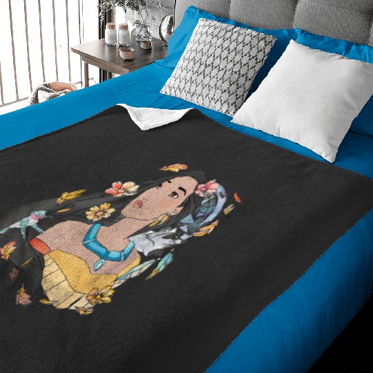 Disney Pocahontas Dreamcatcher Watercolor Graphic T-Shirt T-Shirt Baby Blankets