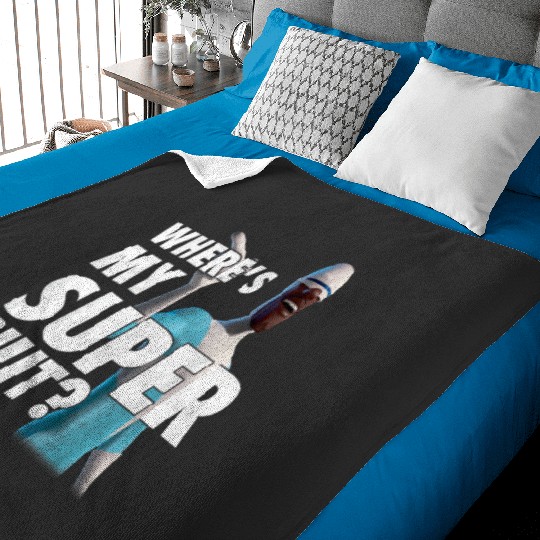 Disney Pixars The Incredibles Vintages Frozone Super Suit Logo T-Shirt Baby Blankets