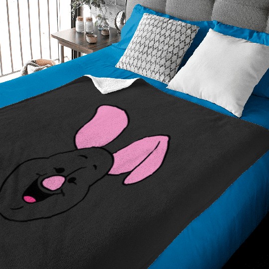Disney Winnie The Pooh Piglet Large Face T-Shirt Baby Blankets