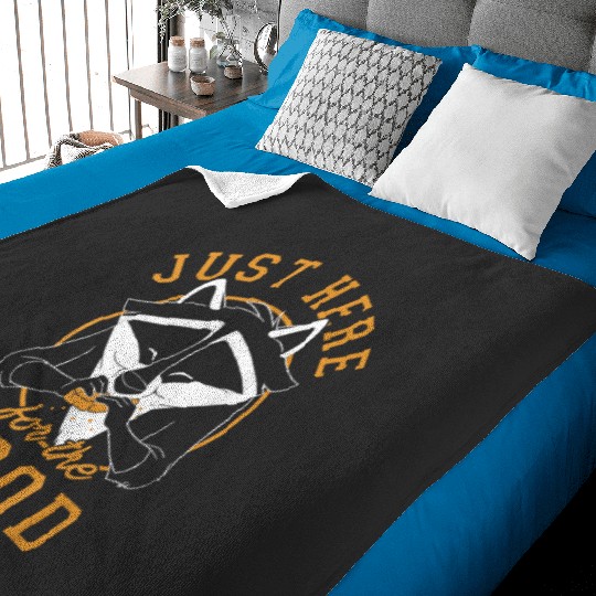 Disney Pocahontas Meeko Just Here For The Food Portrait T-Shirt Baby Blankets