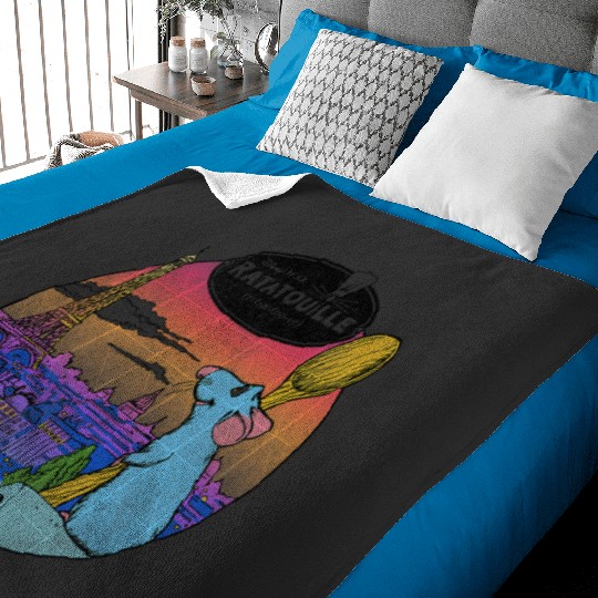 Disney Pixars Ratatouille Remy And Paris Logo Baby Blankets