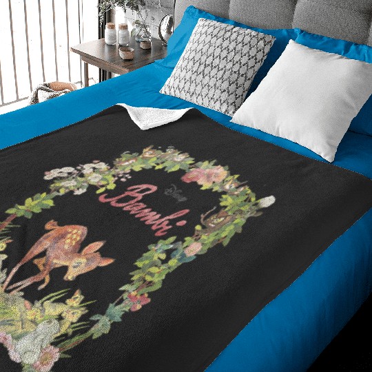 Disney Bambi Floral Portrait Baby Blankets