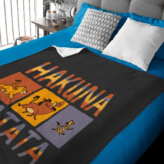 Disney The Lion King Hakuna Matata Solid Blocks Baby Blankets