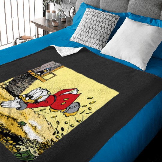 Disney DuckTales Scrooge McDuck Swimming In Cash Baby Blankets