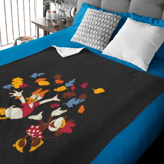 Disney Minnie Mouse and Daisy Duck Thanksgiving Fun Long Sleeve Baby Blankets