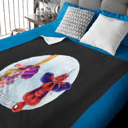 Disney Rapunzel And Marvel Spider-Man Baby Blankets, Disney Marvel Avengers Spiderman Baby Blankets