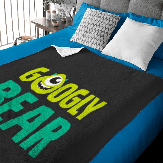 Disney and Pixars Monsters Inc. Mike Wazowski Googly Bear Premium Baby Blankets