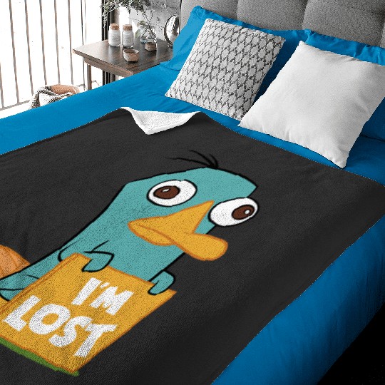 Disney Phineas And Ferb Im Lost Perry The Platypus Shot Baby Blankets