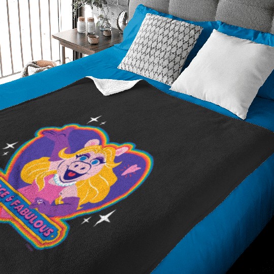 Disney Muppets Pride Miss Piggy Fierce & Fabulous Rainbow Baby Blankets