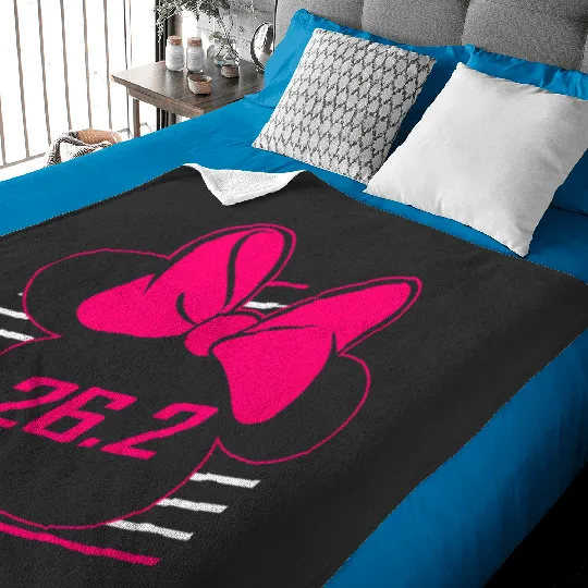 Disney Mickey And Friends Minnie Mouse 26.2 Marathon Runner Baby Blankets