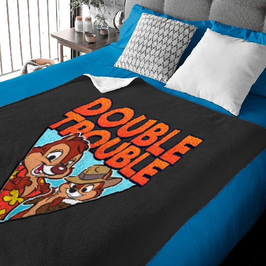 Disney Chip And Dale Orange Double Trouble Triangle Baby Blankets