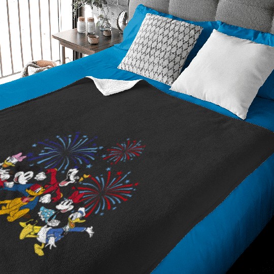 Disney Mickey Classic 4th Of July  Fireworks Crew Baby Blankets