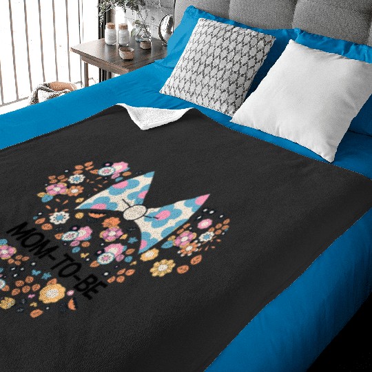 Disney Minnie Mouse Mom-to-Be Icon Flowers Mother’s Day Baby Blankets