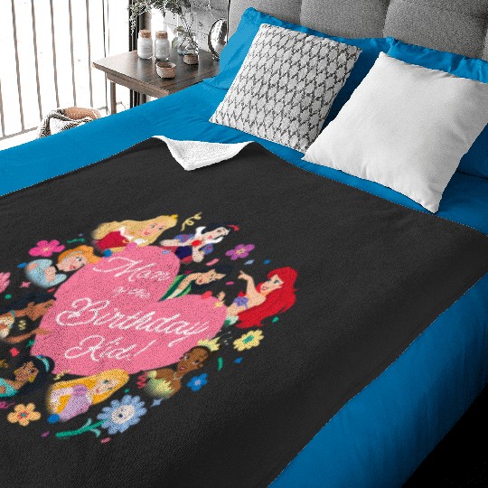 Disney Princess Family Heart Mom of the Birthday Kid Baby Blankets