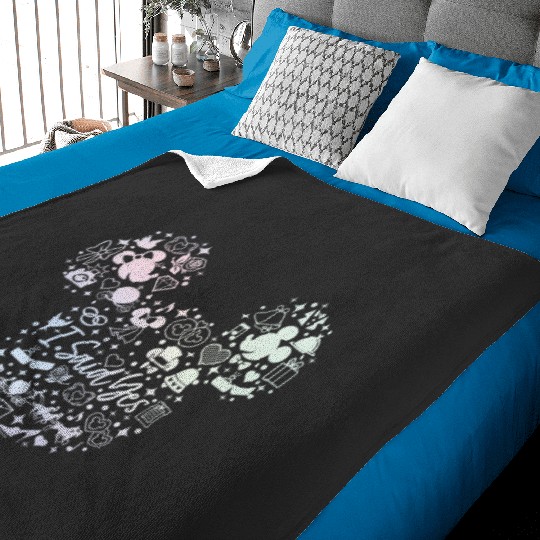 Disney I Said Yes Engagement Proposal Mickey Head Icon Baby Blankets