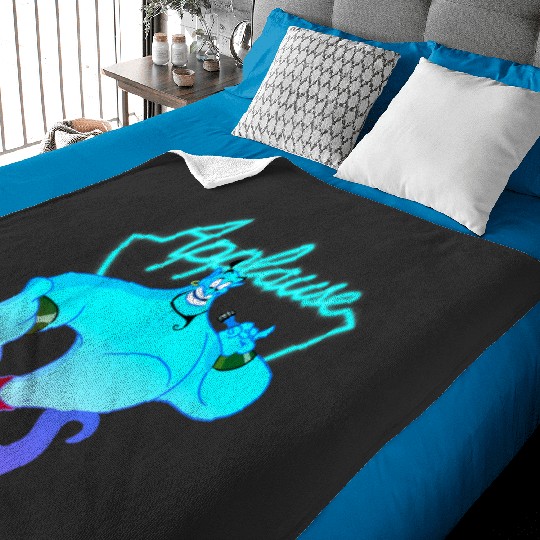 Disney Aladdin Genie Neon Applause Sign  Icon Baby Blankets
