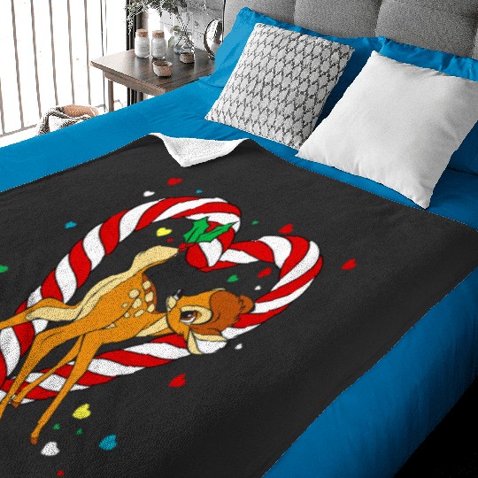 Disney Bambi Ugly Candy Cane Holiday Baby Blankets