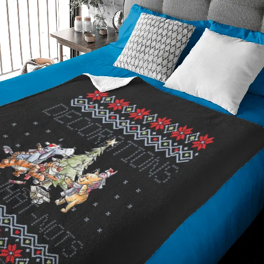 Disney Christmas Winnie The Pooh Decorations And What-Nots Baby Blankets