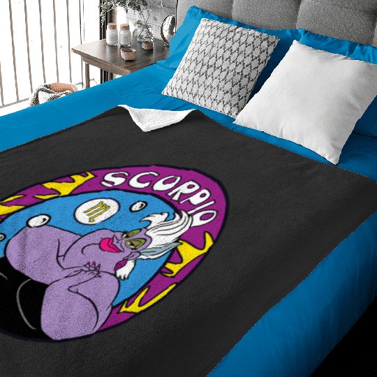 Disney Villains Ursula Scorpio Zodiac Baby Blankets