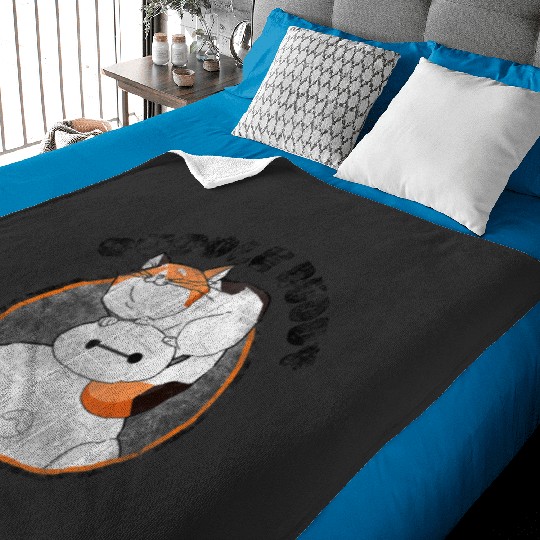 Disney Big Hero 6 Baymax & Mochi Cuddle Buddy Distressed Baby Blankets