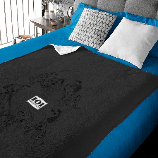 Disney 101 Dalmatians Cute Puppy Circle Portrait Baby Blankets