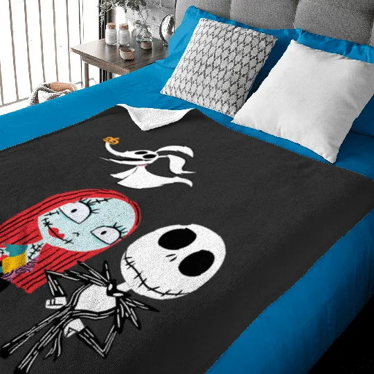 Disney Nightmare Before Christmas Dark Jack & Sally Baby Blankets