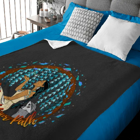 Disney Pocahontas Follow Your Path Circle Text Baby Blankets