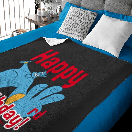 Disney Aladdin Genie Quote Portrait Happy 3rd Birthday Baby Blankets