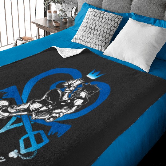 Disney Kingdom Hearts Sora Color Keyblade Kanji Hero Poster Baby Blankets