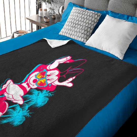 Disney Neon Minnie Mouse Hollywood Baby Blankets