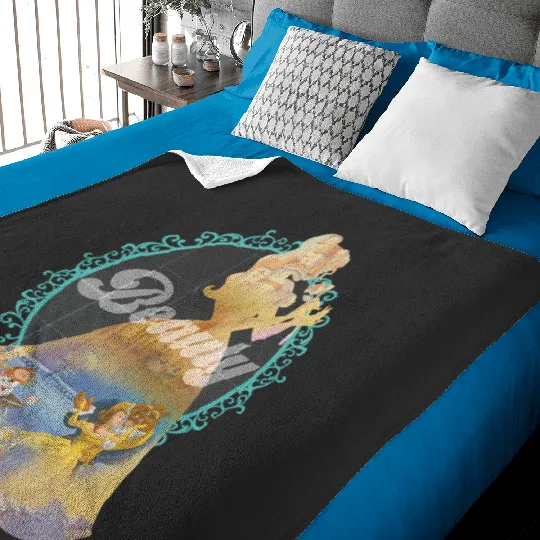 Disney Beauty and the Beast Enchanted Dance Belle Silhouette Baby Blankets